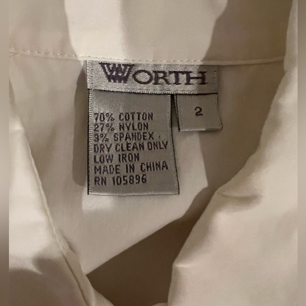 Worth Sleeveless Collard Button Down - image 3